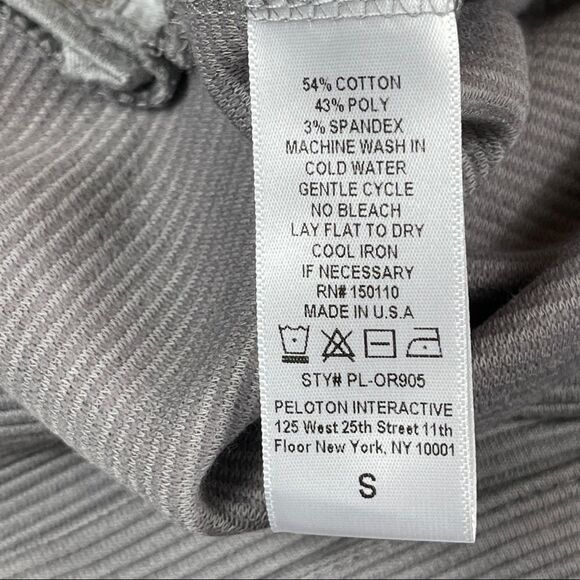 Peloton Rib Side Zip Hoodie Gray Oversize Women's Size S Relaxed Fit - Picture 8 of 11